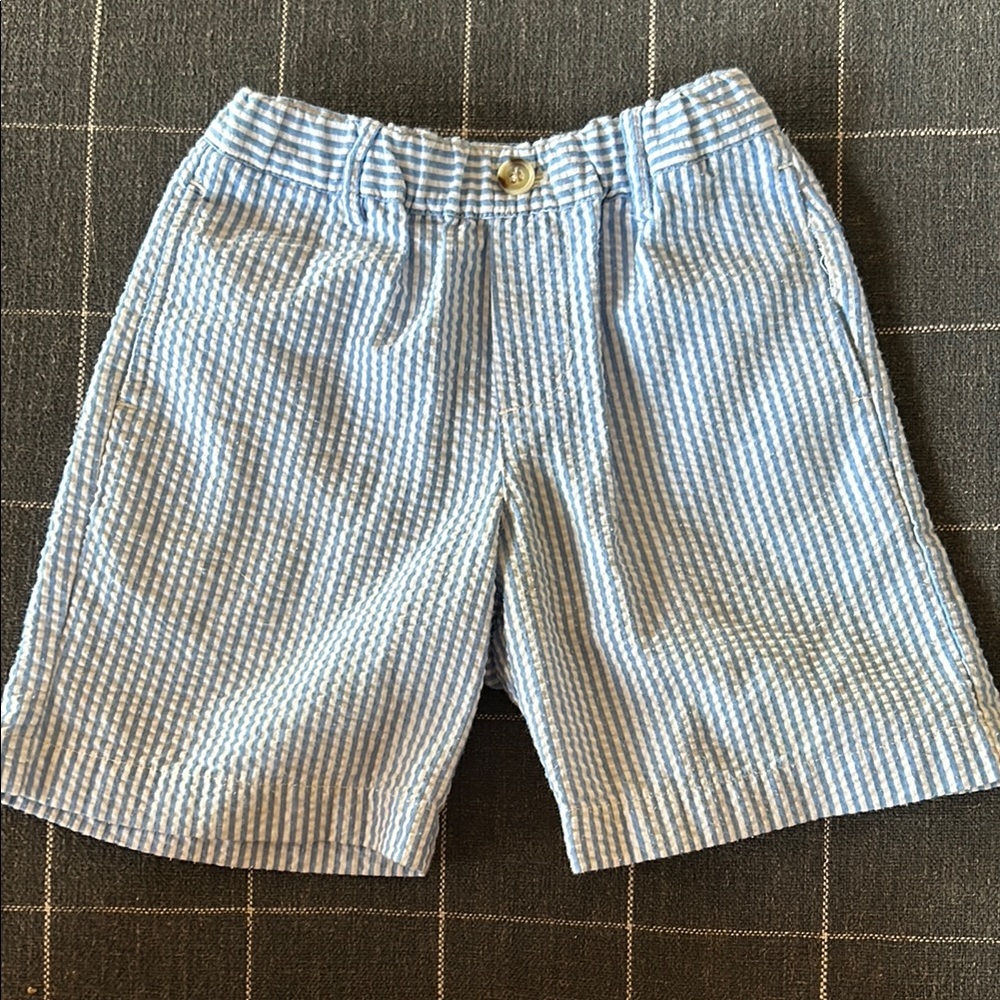 Blue Striped Kids Shorts